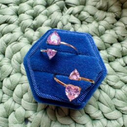 Anello Cuore&Diamanti Rosa