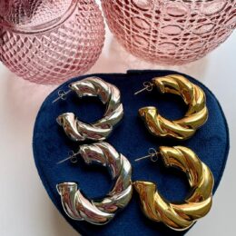 Orecchini Cerchio Intreccio